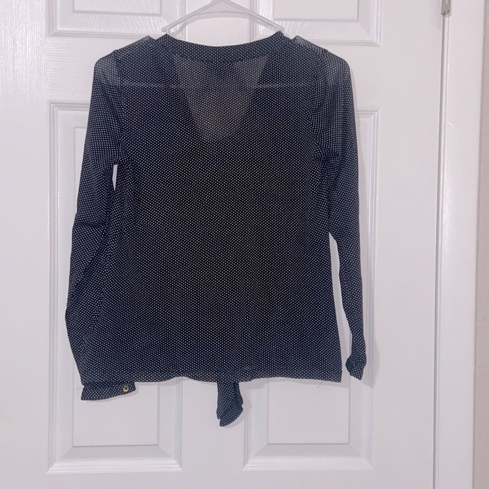 The Limited Black/White Polka Dot Sheer Blouse - Picture 7 of 7